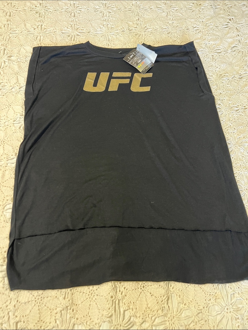 UFC Black T-Shirt with Gold Logo
